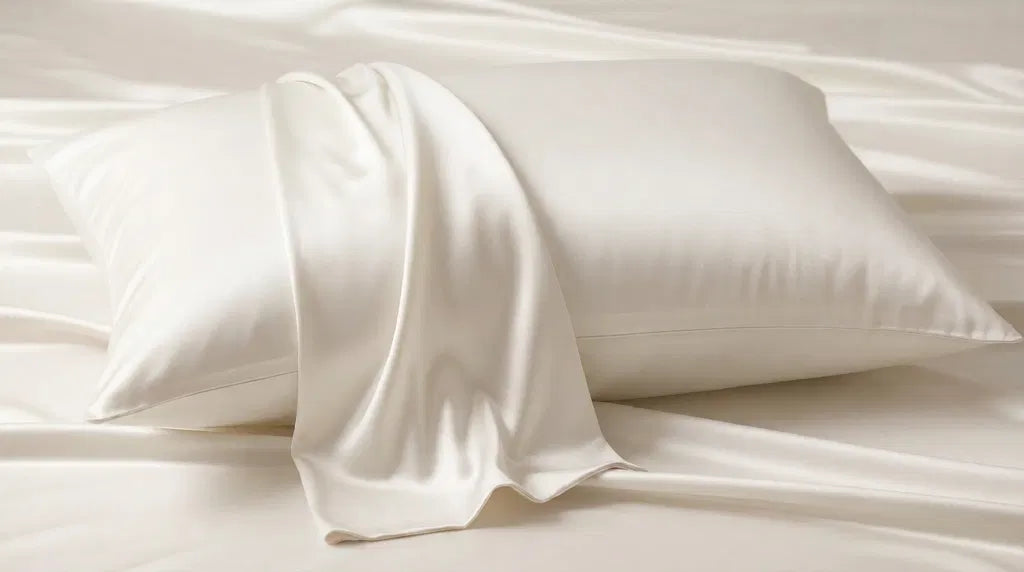 Mulberry Silk Pillowcase for Hair and Skin SGMSILK 22 Momme with Zipper (White King 20"x36")